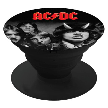 AC/DC angus, Phone Holders Stand  Black Hand-held Mobile Phone Holder