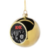 Golden Christmas tree ball ornament 8cm
