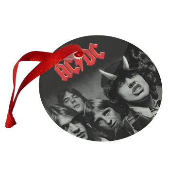 AC/DC angus, Χριστουγεννιάτικο στολίδι γυάλινο 9cm