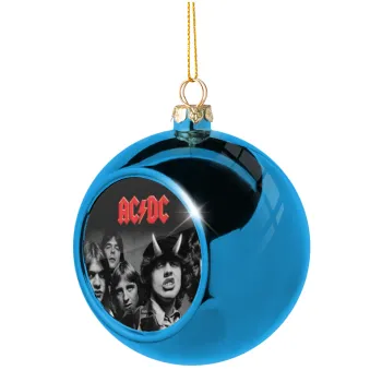 AC/DC angus, Blue Christmas tree ball ornament 8cm