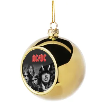 AC/DC angus, Golden Christmas tree ball ornament 8cm