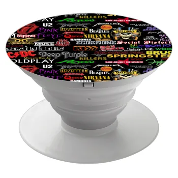 Rock Bands, Phone Holders Stand  Λευκό Βάση Στήριξης Κινητού στο Χέρι