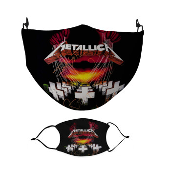 Metallica master of puppets, Μάσκα υφασμάτινη Ενηλίκων πολλαπλών στρώσεων με υποδοχή φίλτρου