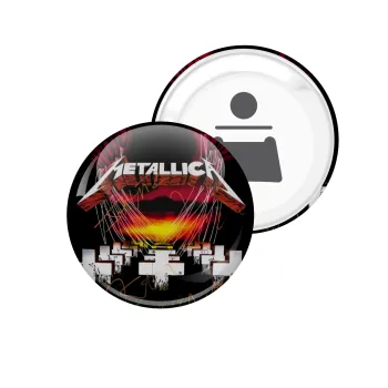 Metallica  master of puppets, Μαγνητάκι και ανοιχτήρι μπύρας στρογγυλό διάστασης 5,9cm