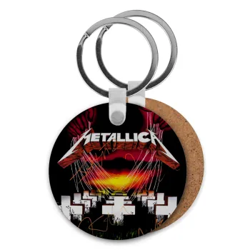 Metallica  master of puppets, Μπρελόκ Ξύλινο στρογγυλό MDF Φ5cm