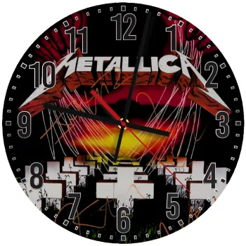 Metallica  master of puppets, Ρολόι τοίχου ξύλινο (30cm)