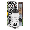 Πασχαλινή Λαμπάδα με παγούρι μεταλλικό  αλουμινίου (500ml) & κερί αρωματικό πλακέ (30cm) (ΓΚΡΙ)