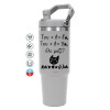 GREY color, 890ml (30oz) stainless Steel Tumbler with Handle
