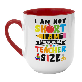 I Am Not Short I Am Preschool Teacher Size, Κούπα κεραμική tapered 260ml
