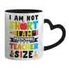 Mug heart black handle, ceramic, 330ml