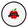 Αναμνηστικό Δώρο Δασκάλου Κόκκινο Μήλο, Βεντάλια υφασμάτινη αναδιπλούμενη με θήκη (20cm)