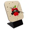 Quartz Table clock in natural wood (10cm)