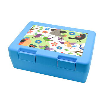 τα πουλάκια, Children's cookie container LIGHT BLUE 185x128x65mm (BPA free plastic)