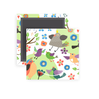 τα πουλάκια, Μαγνητάκι ψυγείου τετράγωνο διάστασης 5x5cm