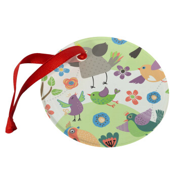 τα πουλάκια, Christmas ornament glass 9cm