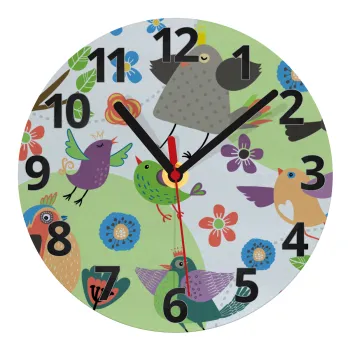 τα πουλάκια, Ρολόι τοίχου γυάλινο (20cm)