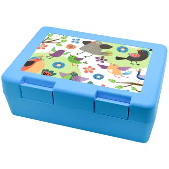 τα πουλάκια, Children's cookie container LIGHT BLUE 185x128x65mm (BPA free plastic)