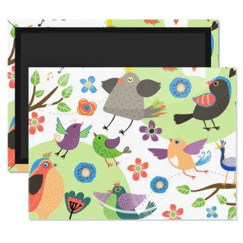 τα πουλάκια, Ορθογώνιο μαγνητάκι ψυγείου διάστασης 9x6cm