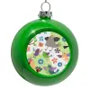 Στολίδι Χριστουγεννιάτικη μπάλα δένδρου Πράσινο 8cm