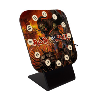 Iron maiden From Fear to Eternity, Επιτραπέζιο ρολόι σε φυσικό ξύλο (10cm)