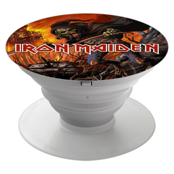 Iron maiden From Fear to Eternity, Phone Holders Stand  White Hand-held Mobile Phone Holder