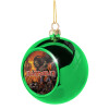 Green Christmas tree ornament ball 8cm