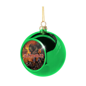 Iron maiden From Fear to Eternity, Χριστουγεννιάτικη μπάλα δένδρου Πράσινη 8cm