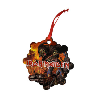Iron maiden From Fear to Eternity, Christmas ornament snowflake wooden 7.5cm