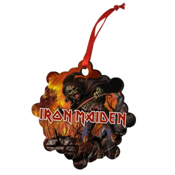 Iron maiden From Fear to Eternity, Christmas ornament snowflake wooden 7.5cm