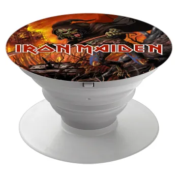 Iron maiden From Fear to Eternity, Phone Holders Stand  White Hand-held Mobile Phone Holder