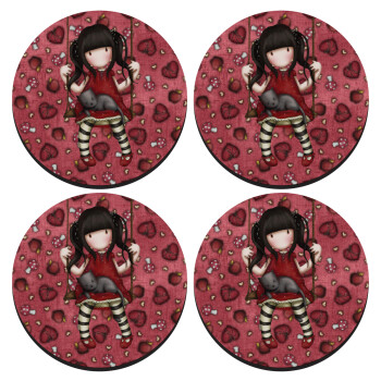 Santoro, ΣΕΤ 4 Σουβέρ ξύλινα στρογγυλά (9cm)