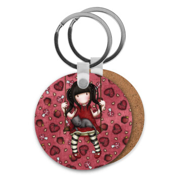 Santoro, Μπρελόκ Ξύλινο στρογγυλό MDF Φ5cm