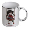 Mug ceramic, silver mirror, 330ml
