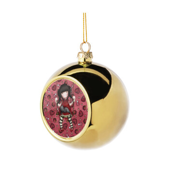 Santoro, Golden Christmas tree ball ornament 8cm
