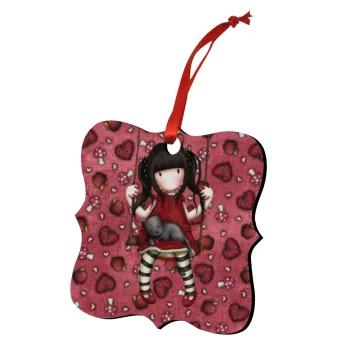 Santoro, Στολίδι Χριστουγεννιάτικο στολίδι polygon ξύλινο 7.5cm