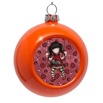 Santoro, Στολίδι Χριστουγεννιάτικη μπάλα δένδρου Πορτοκαλί 8cm