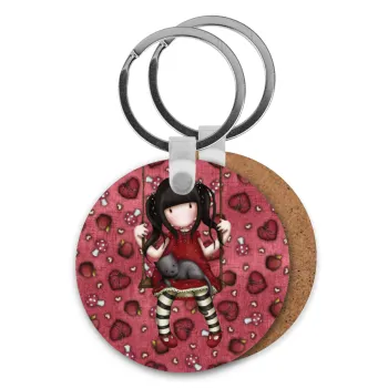 Santoro, Μπρελόκ Ξύλινο στρογγυλό MDF Φ5cm