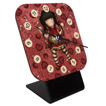 Santoro, Quartz Table clock in natural wood (10cm)