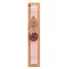 Easter Set, wooden keychain & scented flat Easter candle (30cm) (PINK)