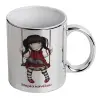 Mug ceramic, silver mirror, 330ml