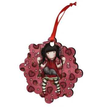 Santoro, Christmas ornament snowflake wooden 7.5cm