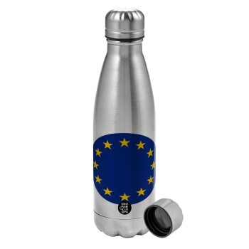 EU, Μεταλλικό παγούρι νερού, ανοξείδωτο ατσάλι, 750ml