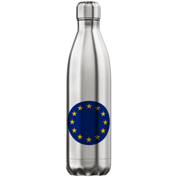 EU, Inox (Stainless steel) hot metal mug, double wall, 750ml