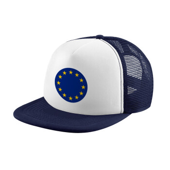 EU, Καπέλο Soft Trucker με Δίχτυ Dark Blue/White 