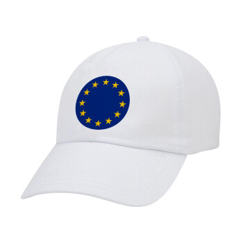 EU, Καπέλο Baseball Λευκό (5-φύλλο, unisex)