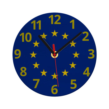 EU, Ρολόι τοίχου γυάλινο (20cm)