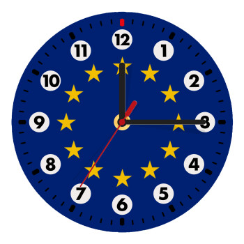 EU, Ρολόι τοίχου ξύλινο (20cm)
