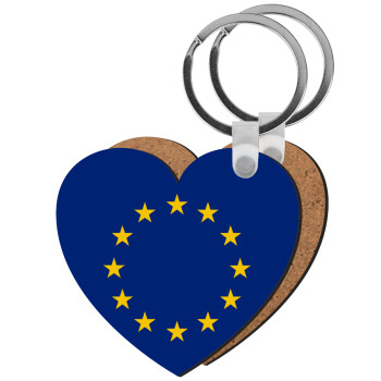 EU, Μπρελόκ Ξύλινο καρδιά MDF