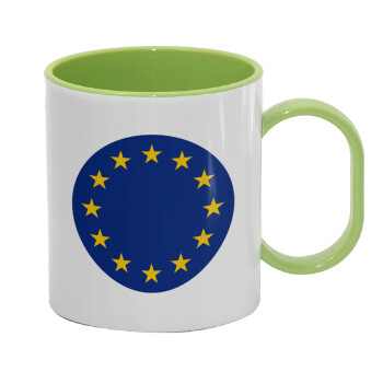 EU, Κούπα (πλαστική) (BPA-FREE) Polymer Πράσινη για παιδιά, 330ml