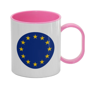 EU, Κούπα (πλαστική) (BPA-FREE) Polymer Ροζ για παιδιά, 330ml